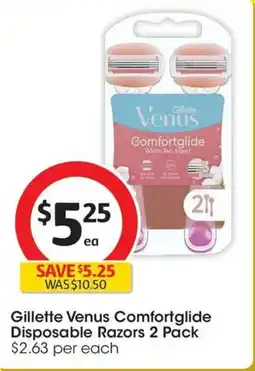 Coles Gillette Venus Comfortglide Disposable Razors offer