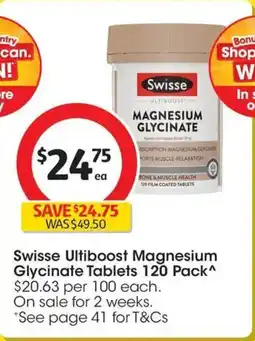Coles Swisse Ultiboost Magnesium Glycinate Tablets offer