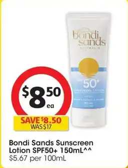 Coles Bondi Sands Sunscreen Lotion SPF50+ offer