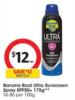 Coles Banana Boat Ultra Sunscreen Spray SPF50+ offer