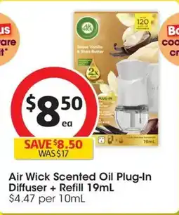 Coles Air Wick Scented Oil Plug-In Diffuser + Refill offer