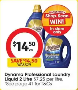 Coles Dynamo Professional Laundry Liquid offer