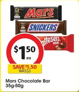 Coles Mars Chocolate Bar offer
