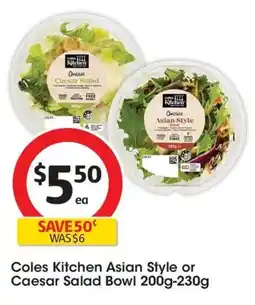 Coles Coles Kitchen Asian Style or Caesar Salad Bowl offer