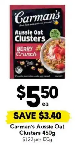 Drakes Carman's Aussie Oat Clusters offer