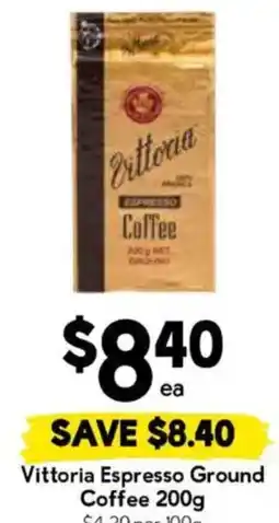 Drakes Vittoria Espresso Ground Coffee offer