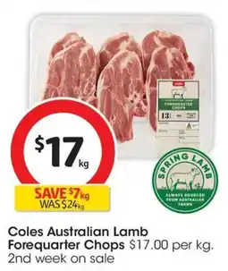 Coles Coles Australian Lamb Forequarter Chops offer