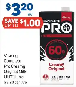 Foodland Vitasoy Complete Pro Creamy Original Milk offer