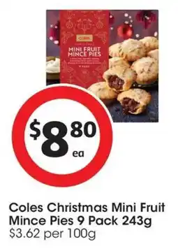 Coles Coles Christmas Mini Fruit Mince Pies offer