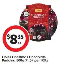 Coles Coles Christmas Chocolate Pudding offer