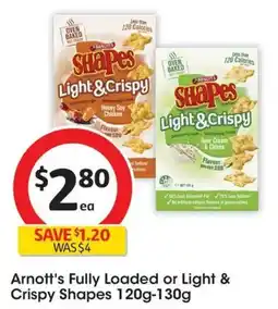 Coles Arnott's Shapes Light & Crispy offer