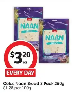 Coles Coles Naan Bread offer