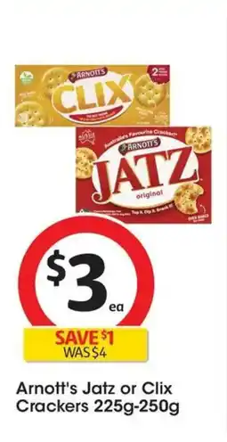 Coles Arnott's Jatz or Clix Crackers offer