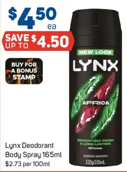 Foodland Lynx Deodorant Body Spray offer