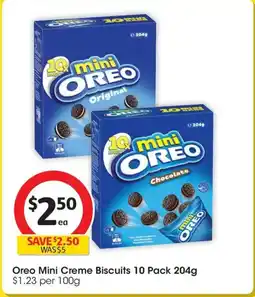 Coles Oreo Mini Creme Biscuits offer