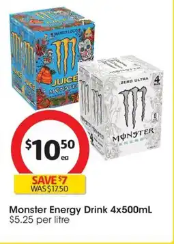 Coles Monster Energy Drink offer