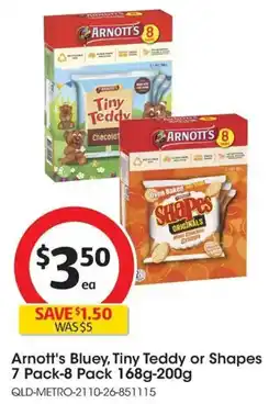 Coles Arnott's Bluey, Tiny Teddy or Shapes offer