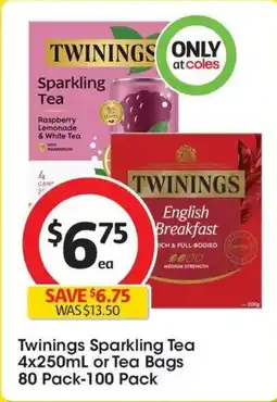 Coles Twinings Sparkling Tea offer