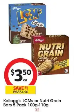 Coles Kellogg's LCMs or Nutri Grain Bars offer