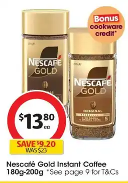 Coles Nescafe Gold Instant Coffee offer