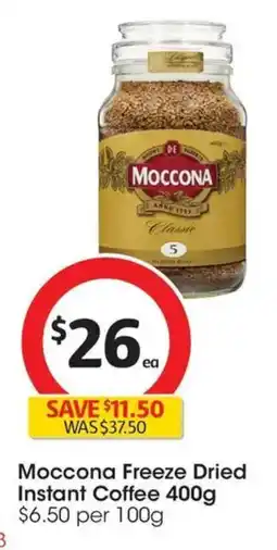 Coles Moccona Freeze Dried Instant Coffee offer