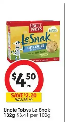 Coles Uncle Tobys Le Snak offer