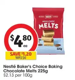 Coles Nestlé Baker's Choice Baking Chocolate Melts offer