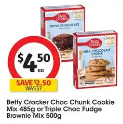 Coles Betty Crocker Choc Chunk Cookie Mix offer