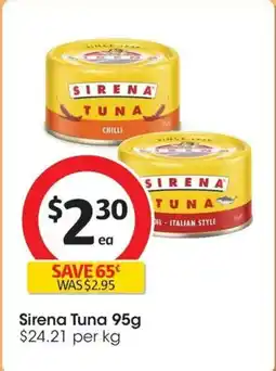 Coles Sirena Tuna offer