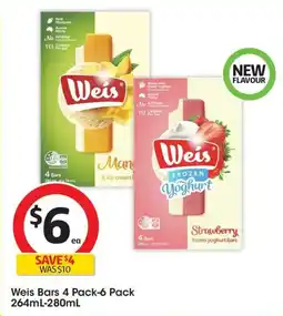 Coles Weis Bars 4 Pack-6 Pack offer
