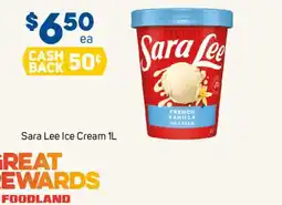 Foodland Sara Lee Ice Cream offer