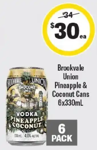 Brookvale Union Vodka Pineapple Coconut