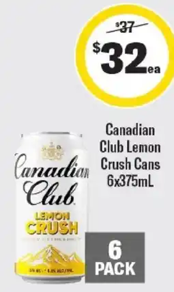 Liquorland Canadian Club Lemon Crush Cans offer