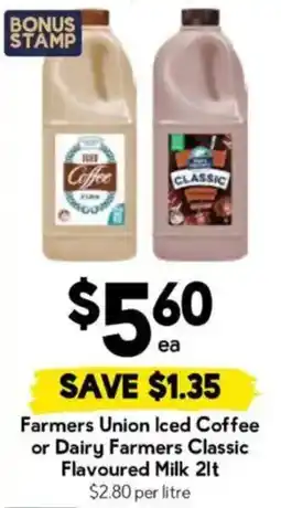 Drakes Farmers Union Iced Coffee or Dairy Farmers Classic Flavoured Milk offer
