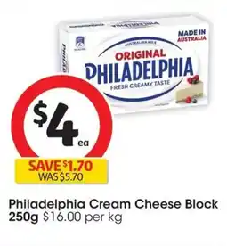 Coles Philadelphia Cream Cheese Block offer
