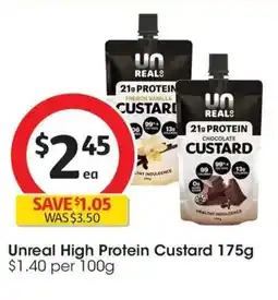 Coles Unreal High Protein Custard offer