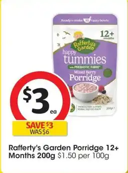 Coles Rafferty's Garden Porridge offer