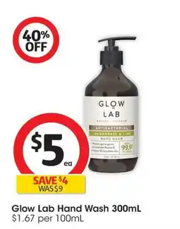 Coles Glow Lab Hand Wash offer
