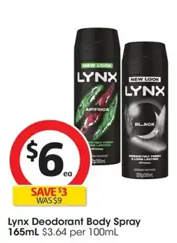Coles Lynx Deodorant Body Spray offer