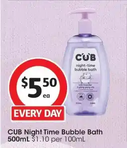 Coles CUB Night Time Bubble Bath offer