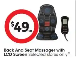 Coles Back And Seat Massager with LCD Screen offer