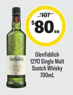 Coles Glenfiddich 12YO Single Malt Scotch Whisky offer