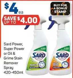 Foodland Sard Power, Super Power or Oil & Grime Stain Remover Spray offer