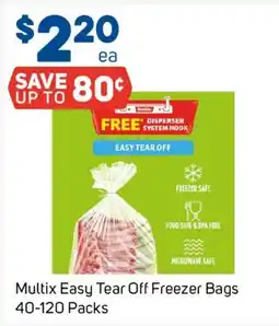 Foodland Multix Easy Tear Off Freezer Bags offer