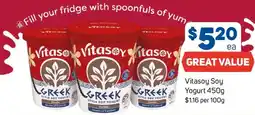 Foodland Vitasoy Greek Style Soy Yogurt offer