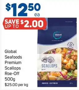 Foodland Global Seafoods Premium Scallops Roe-Off offer