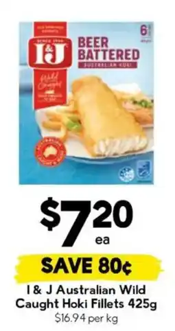Drakes I & J Australian Wild Caught Hoki Fillets offer