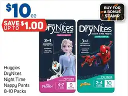 Foodland Huggies DryNites Night Time Nappy Pants offer