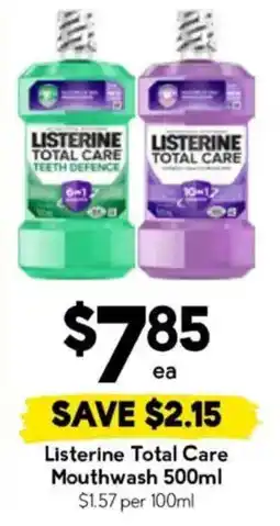Drakes Listerine Total Care Mouthwash offer