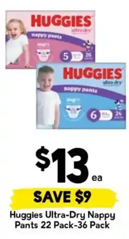 Drakes Huggies Ultra-Dry Nappy Pants offer